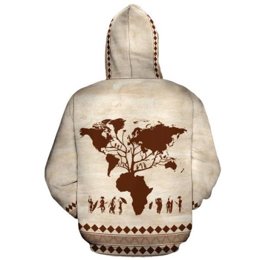Root africa full printing hoodie - back