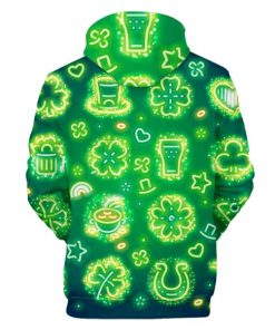 Saint patrick's day all over print hoodie - back 1