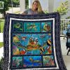 Save the sea turtle cotton quilt