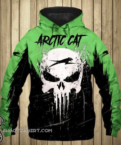 Skull arctic cat all over printed shirt