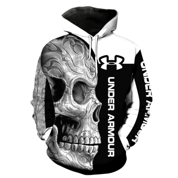 Skull under armour full printing hoodie