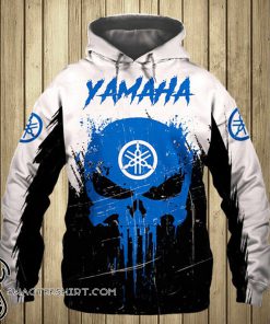 Skull yamaha motorcycles full printing shirt