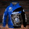 Skull yamaha motorcycles revs your heart full printing shirt