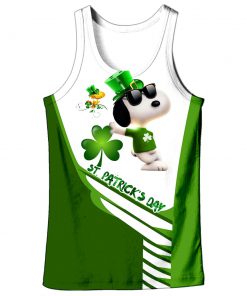 Snoopy st patrick's day full printing tank top