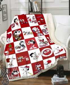 Snoopy washington nationals full printing blanket