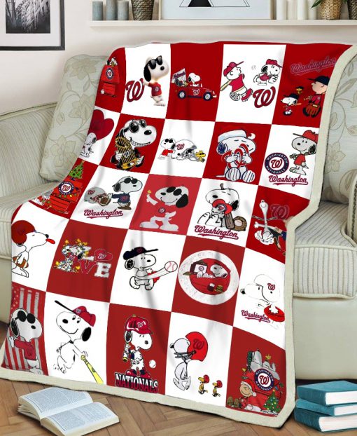 Snoopy washington nationals full printing blanket 4