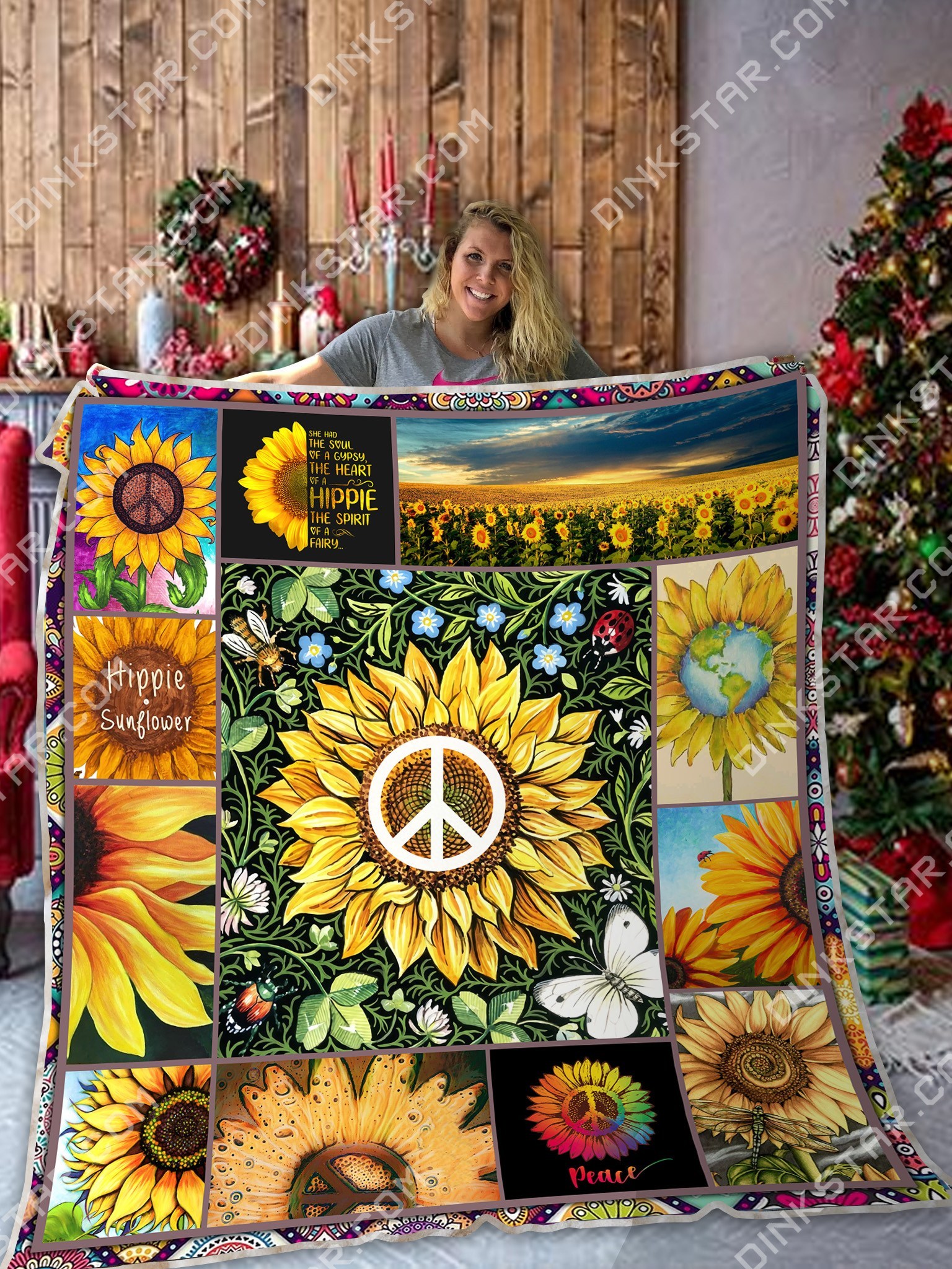Sunflower hippie blanket 3