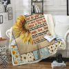 Sunflower to my daughter never forget laugh love live blanket