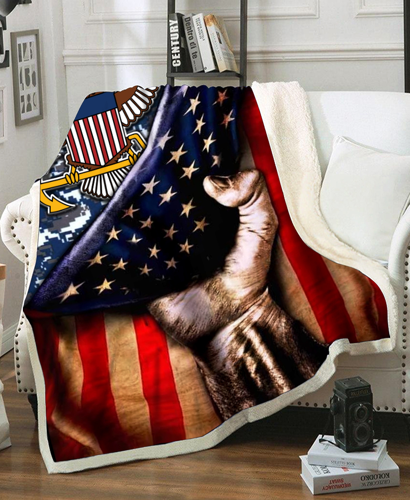 United states navy american flag blanket 2