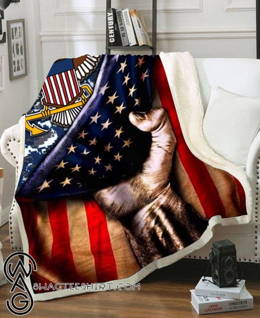 United states navy american flag blanket