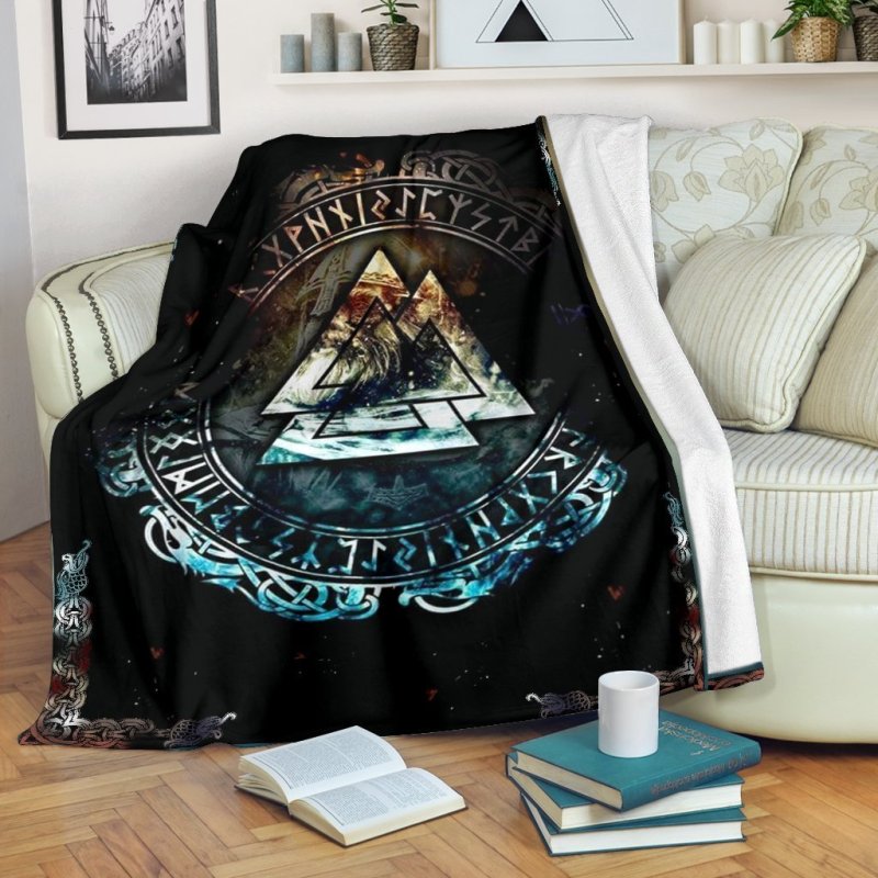 Vikings symbol all over printed premium blanket 2