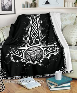 Vikings thor symbol all over printed blanket
