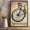 Wanderlust bicycle poster