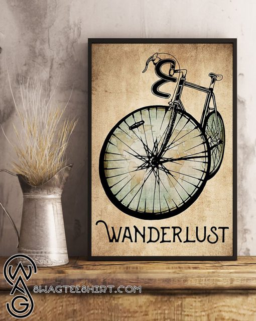 Wanderlust bicycle poster