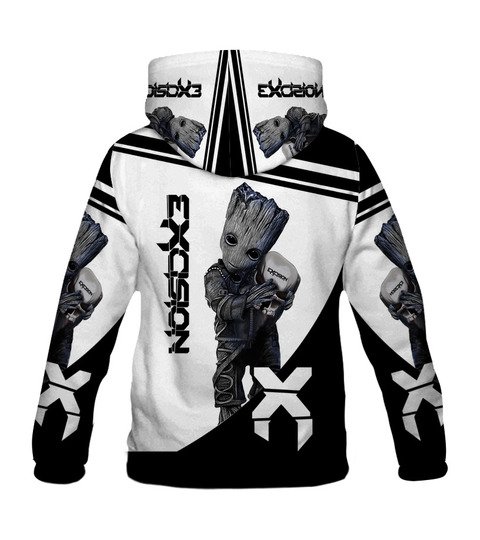 Baby groot and the explosion full printing hoodie 1