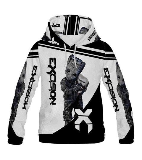 Baby groot and the explosion full printing hoodie 2
