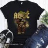 Baby groot hug acdc rock band shirt