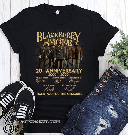 Blackberry smoke 20th anniversary 2000-2020 signatures shirt