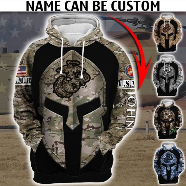 Custom united states marine corps camo all over print hoodie 2