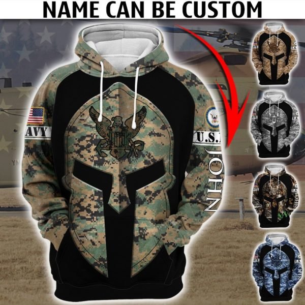 Custom united states navy camo all over printed hoodie 1