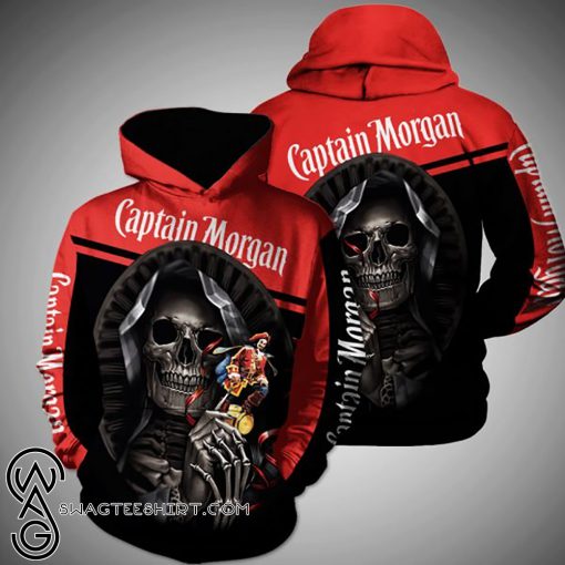 Death skull captain morgan full printing shirt