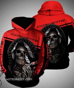 Death skull corvette full printing shirt