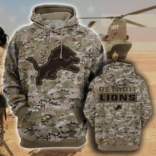 detroit lions camo hoodie
