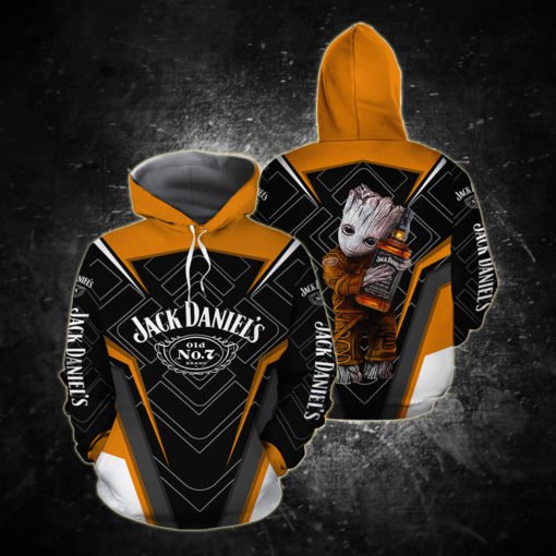 Groot jack daniel's tennessee whiskey full printing hoodie 3