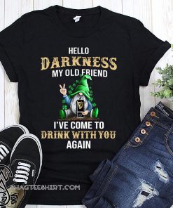 Irish gnome guinness hello darkness my old friend st patrick's day shirt