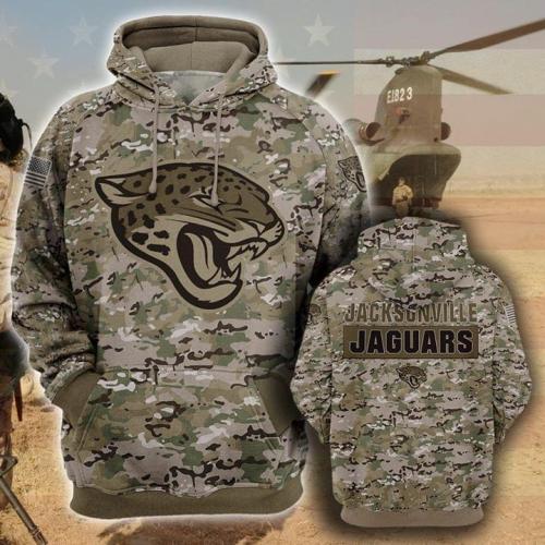 Jacksonville jaguars camo full printing hoodie 1
