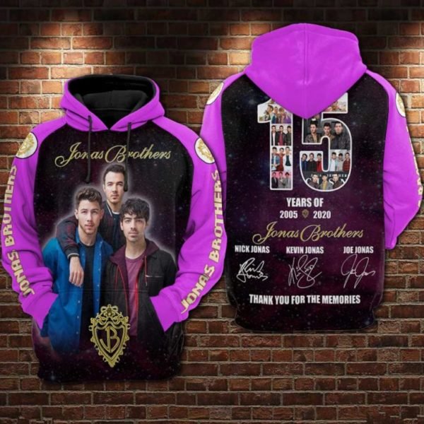 Jonas brothers full printing hoodie 1