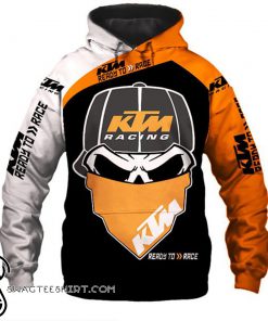 KTM ready to race skull all over print shirt