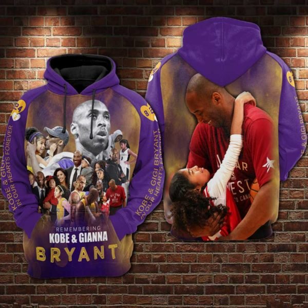 Kobe and gigi full printing hoodie