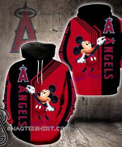 Los angeles angels of anaheim mickey mouse all over printed shirt