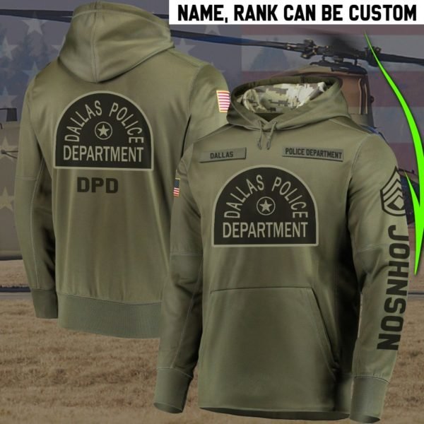 Personalized dallas police department full printing hoodie 1