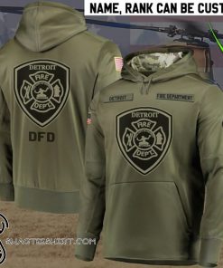 Personalized detroit fire department full printing shirt