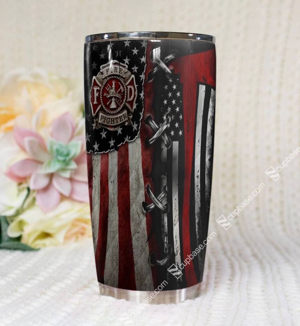 Personalized firefighter fire honor rescue courage tumbler 2