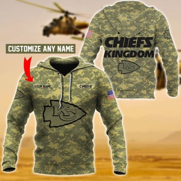Personalized kansas city chiefs kingdom full printing hoodie 3