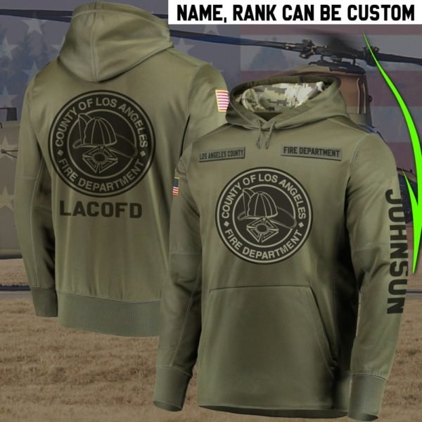 Personalized los angeles county fire department full printing hoodie 1
