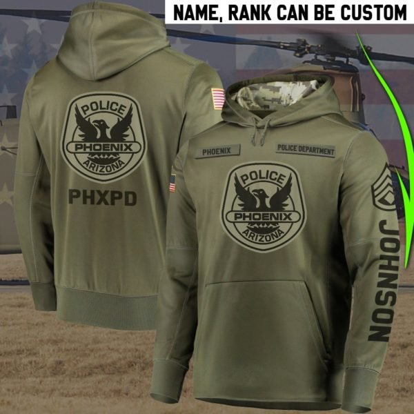 Personalized phoenix police department full printing hoodie 1