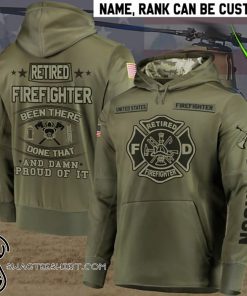 Personalized retired firefighter been there done that proud of it full printing shirt