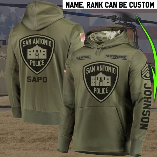 Personalized san antonio police department full printing hoodie 1
