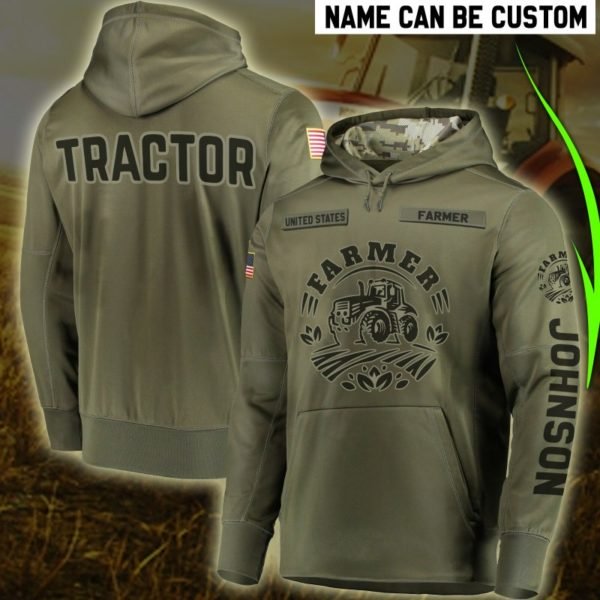 Personalized us farmer tractor full printing hoodie 1