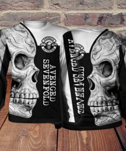 Skull avenged sevenfold band all over print sweatshirt