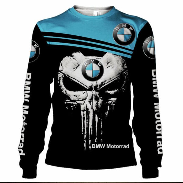 Skull bmw motorrad full printing sweatshirt 1