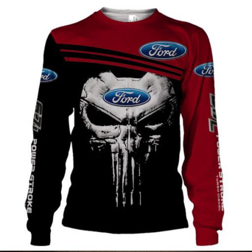 Skull ford logo full printing sweatshirt