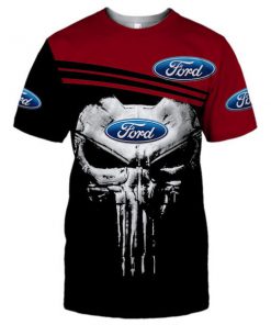 Skull ford logo full printing tshirt