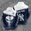 Skull new york yankees all over printed shirt