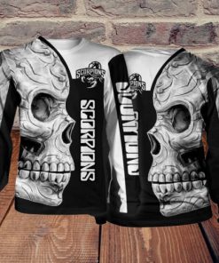 Sugar skull scorpions full printing sweatshirt