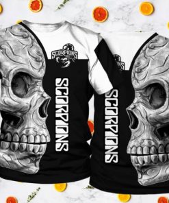 Sugar skull scorpions full printing tshirt